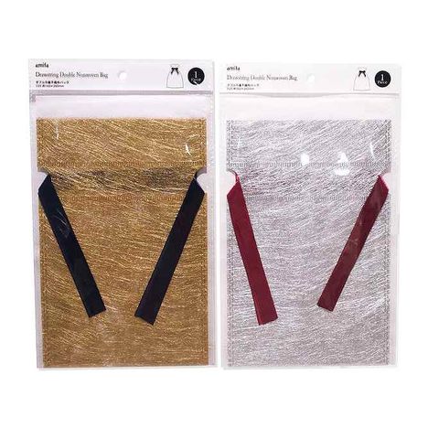 ダブル巾着不織布バッグＳ　金銀の商品画像