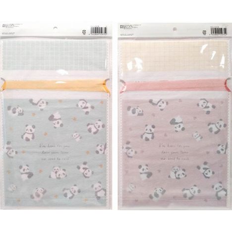 ダブル巾着不織布バッグＭ　パンダの2番目の写真