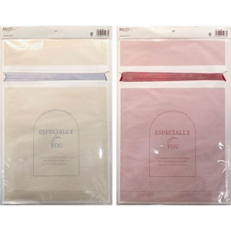 ダブル巾着不織布バッグＬ　ニュートラルの2番目の写真