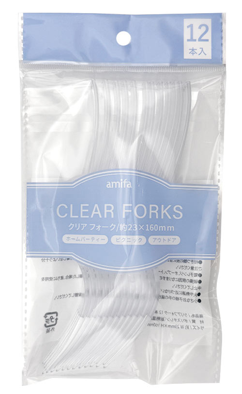 クリアフォーク　１２本の商品画像