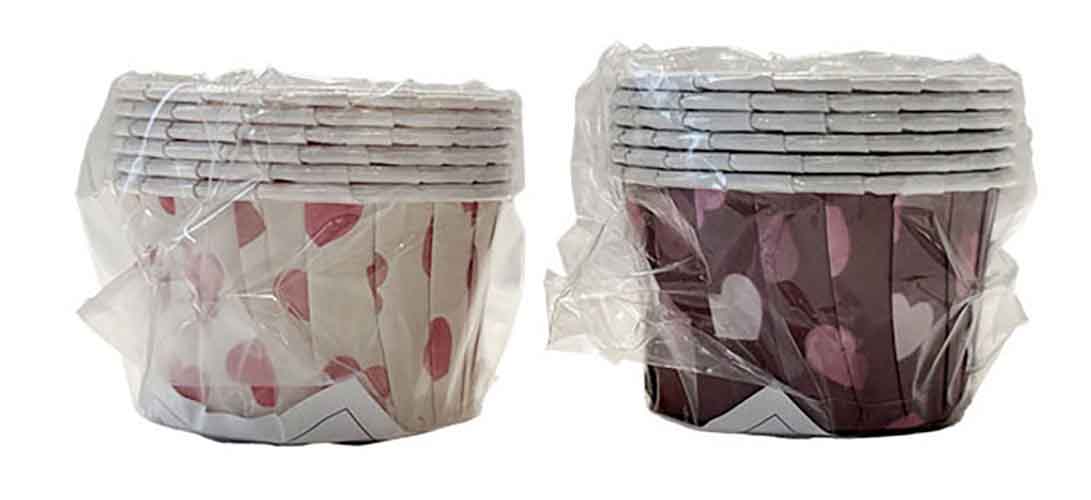 ギャザーカップ　Ｓ　６Ｐ　水彩ラテハートの商品画像