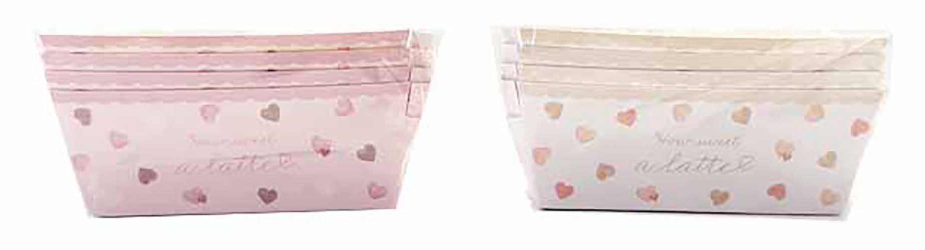 ミニパウンドトレー　４Ｐ　水彩ラテハートの2番目の写真