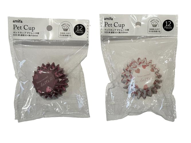 ペットカップマドレーヌ用Ｓ１２Ｐハートの商品画像