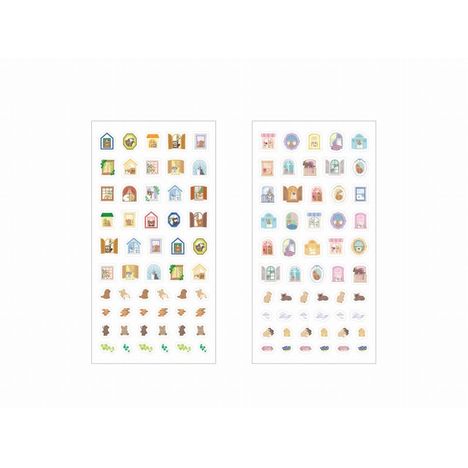 シートシール　５４片　どうぶつアパートの3番目の写真