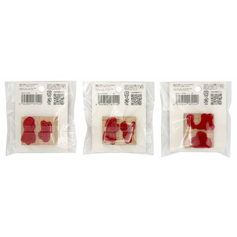 木製ハンコ　プチベアと女の子２の4番目の写真