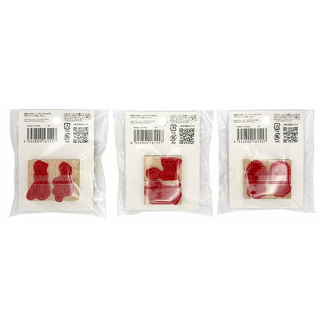 木製ハンコ　プチベアと女の子３の4番目の写真