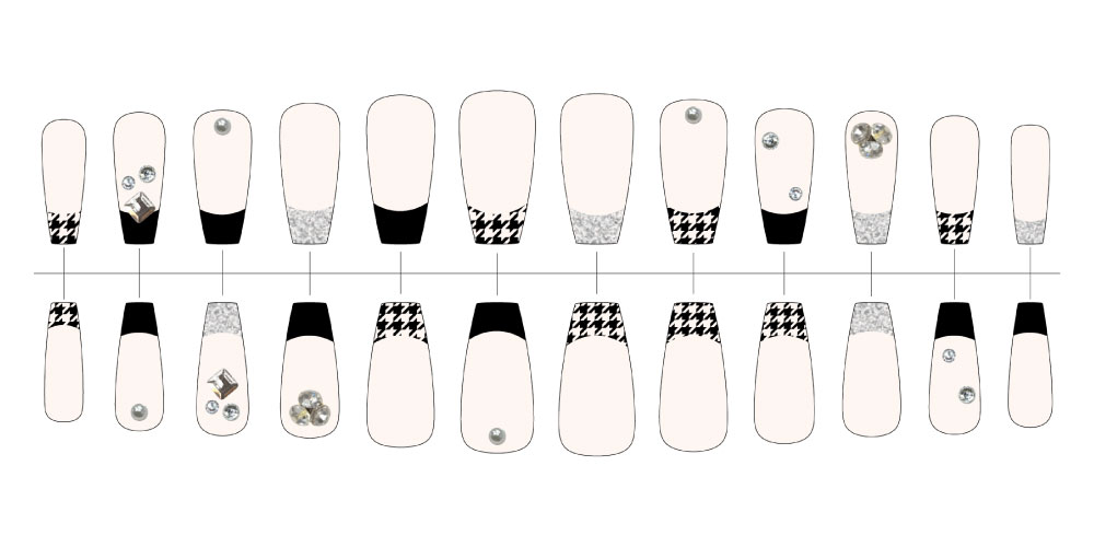 ネイルチップ（ハンド）モノトーンの4番目の写真
