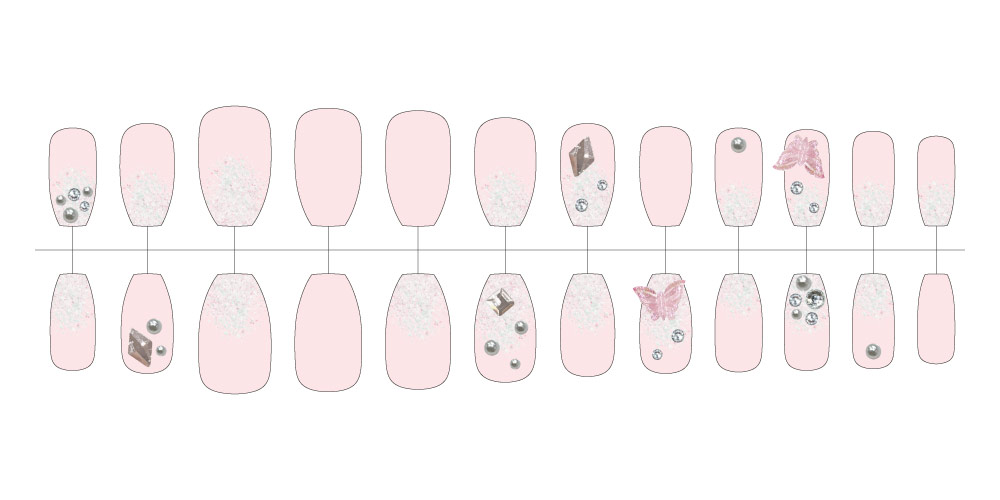 ネイルチップ（ハンド）シアーピンクの4番目の写真