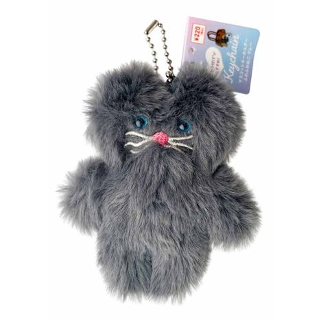 マスコットキーホルダーねこ　グレーの商品画像