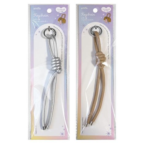 レザー調ノットキーホルダーの商品画像