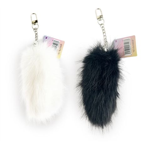 ファーしっぽキーホルダー　単色の2番目の写真