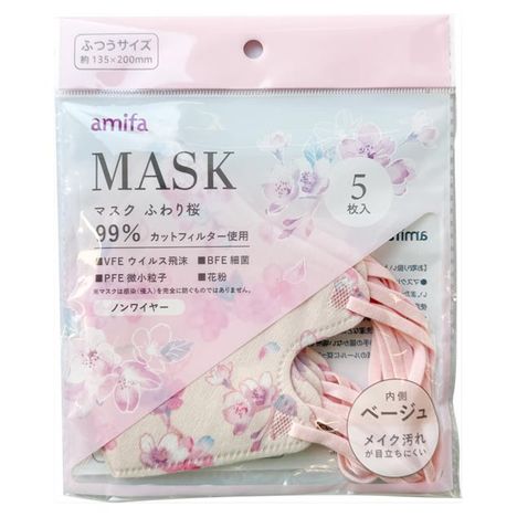 マスク　５Ｐ　さくらの商品画像