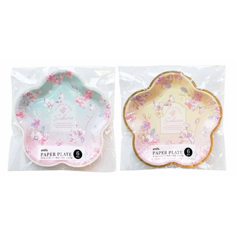 ダイカットプレート　６Ｐ　花形　さくらの商品画像