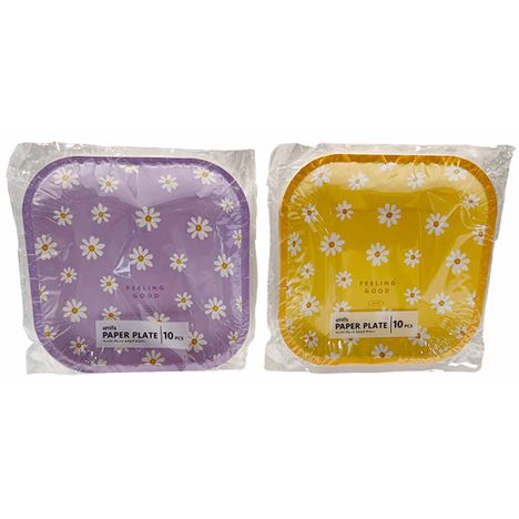 ペーパープレート１０Ｐスクエア　デイジーの画像