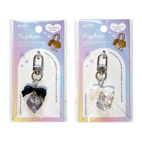 アクリルチャームキーホルダーリボンハートの商品画像