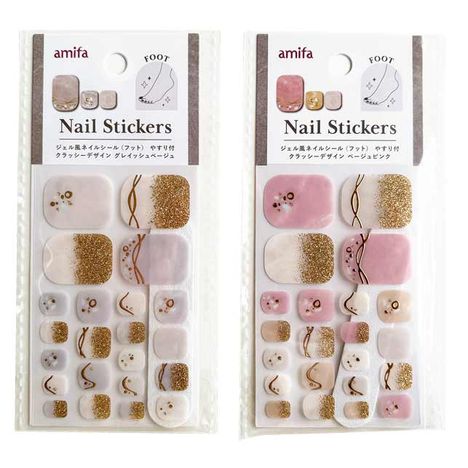 ジェル風ネイルシール（フット）クラッシーの商品画像