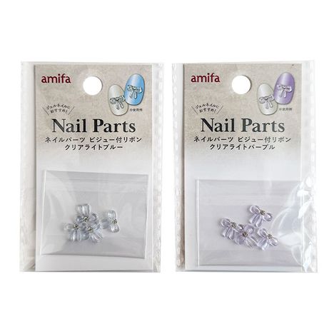 ネイルパーツ　４Ｐ　ビジュー付リボンの商品画像