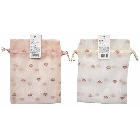 巾着　チュール　ハートの2番目の写真