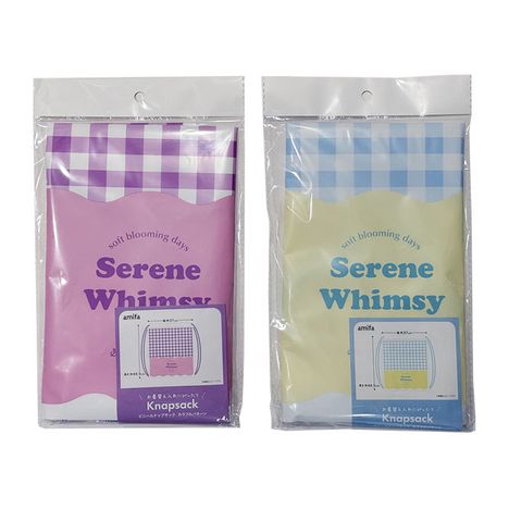 ビニールナップサック　カラフルパターンの画像