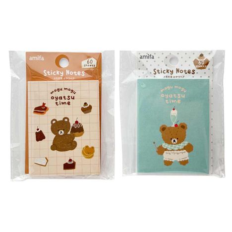 メモ付箋　６０Ｐ　おやつベアの商品画像