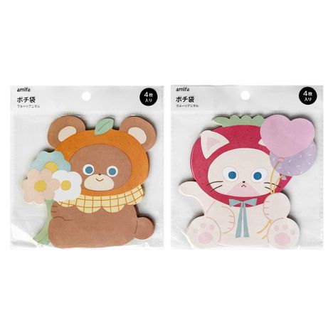 ポチ袋　４枚　フルーツアニマルの商品画像