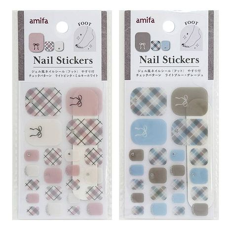 ジェル風ネイルシール（フット）チェックＰの商品画像