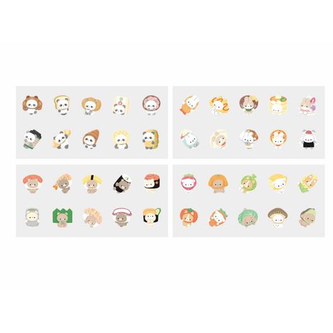 フレークシール１００Ｐ　着ぐるみあにまるの3番目の写真