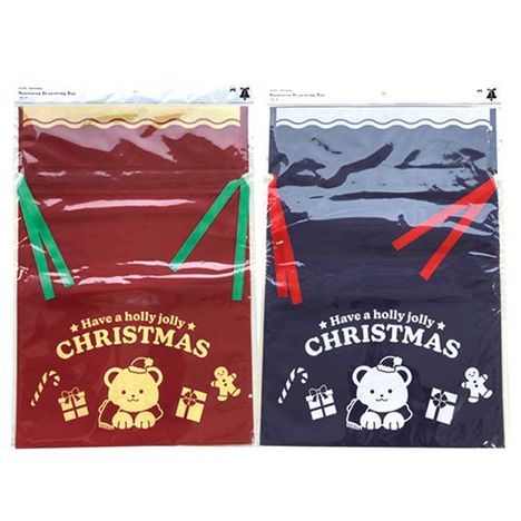 不織布巾着バッグＬＬ　クリスマスフレンズの画像