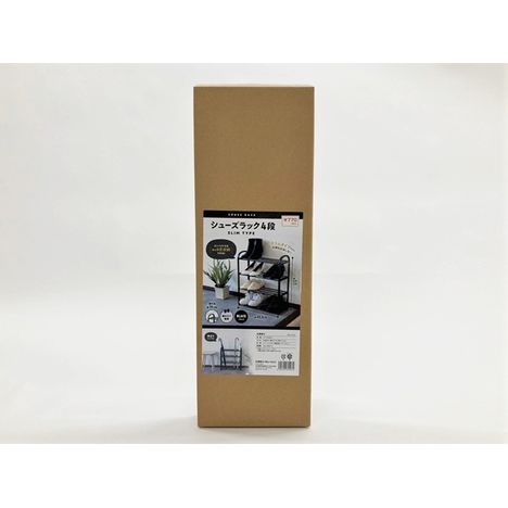 シューズラック４段　ブラックの2番目の写真