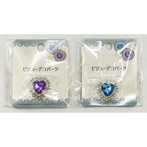 ビジューパーツ　ハート　ＰＵ／ＢＬの商品画像