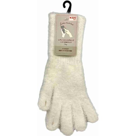 婦人シャギー風手袋指穴ロングＩＶの画像
