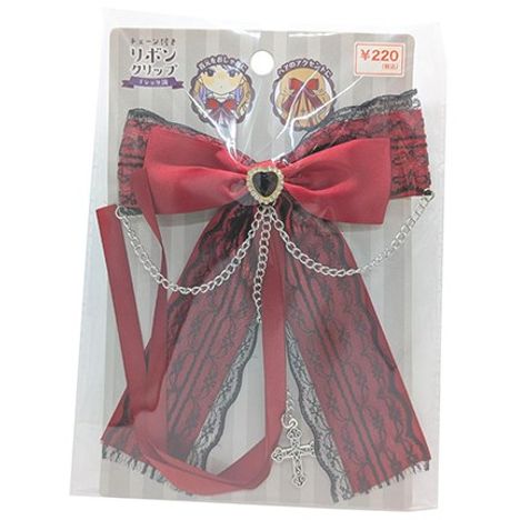 ゴシック調チェーンリボンクリップの商品画像
