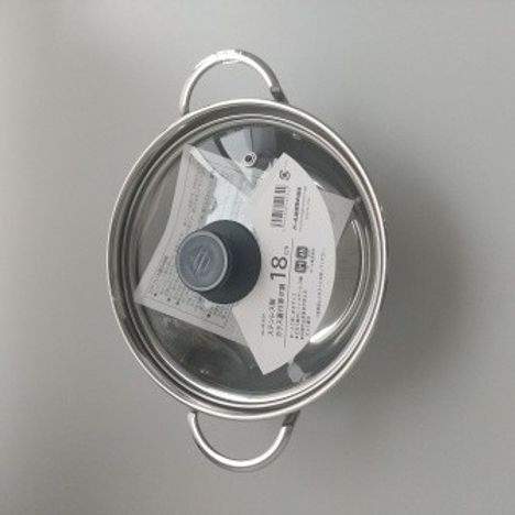 ステンレス製ガラス蓋付寄鍋１８ｃｍの3番目の写真