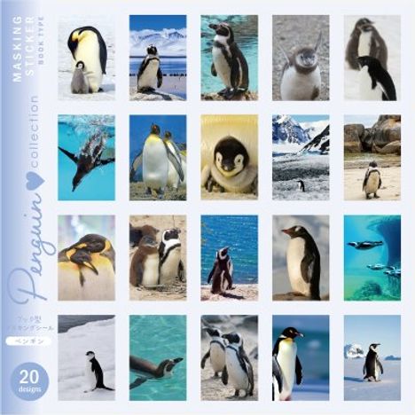 ブック型マスキングシールペンギンカワウソの3番目の写真