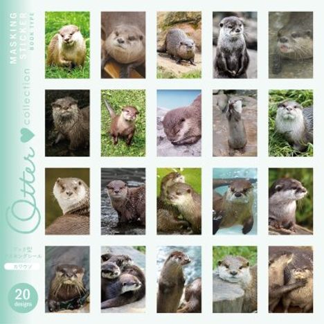 ブック型マスキングシールペンギンカワウソの4番目の写真