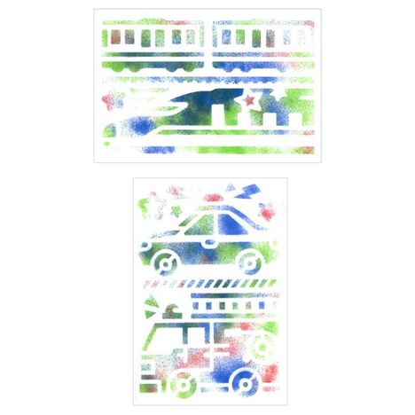 スプレーペンセット　のりもの柄の3番目の写真