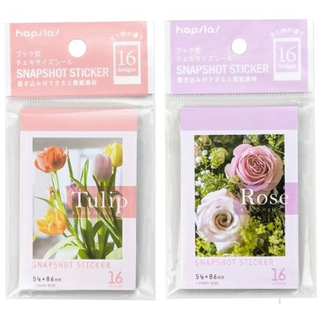 チェキサイズシール１６枚チューリップバラの商品画像