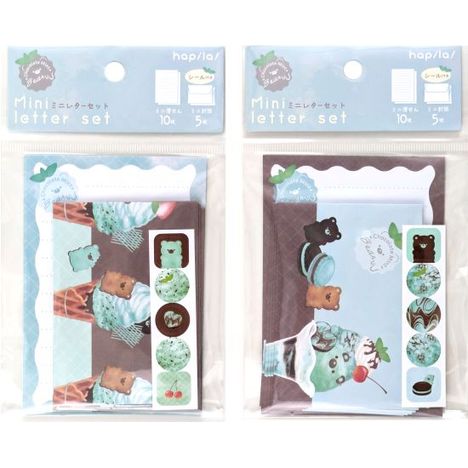 チョコミントベアーミニレターセット　５組の商品画像