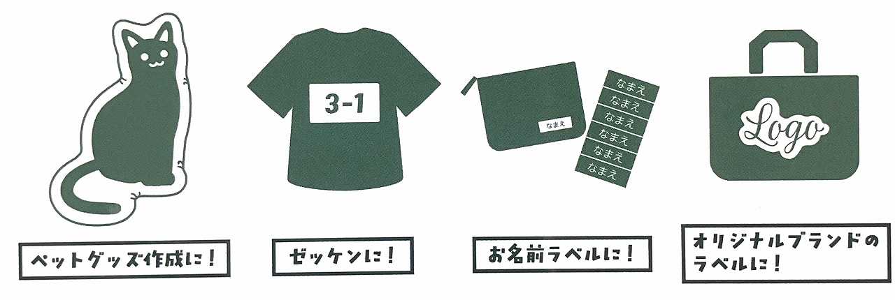 キレイに印刷できる布　ハガキ　縫い付けの3番目の写真