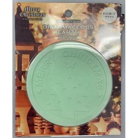 珪藻土クリスマスツリープレート丸の商品画像