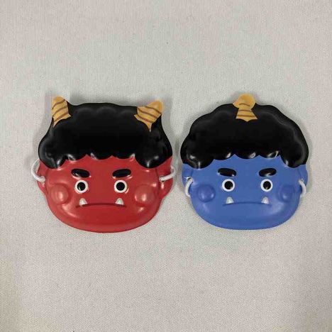 ２６節分　ミニミニお面　赤鬼／青鬼の2番目の写真