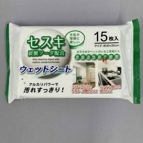 セスキウェットシート　１５枚の商品画像