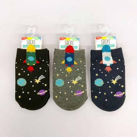 子供靴下１３　ショート丈　宇宙ピコの商品画像