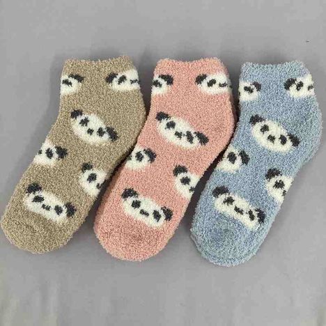 婦人モールソックス　パンダ総柄の2番目の写真