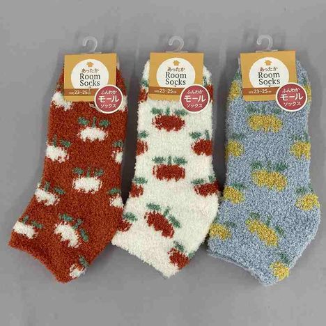 婦人モールソックス　はな総柄の画像