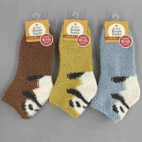 婦人モールソックス　抱っこパンダ柄の画像