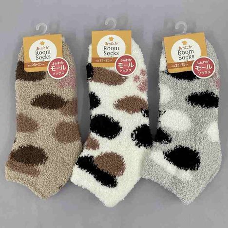 婦人モールソックス　猫足の画像