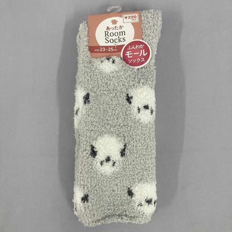 モール　ミドル丈シマエナガ柄ＧＹの画像