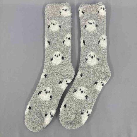 モール　ミドル丈シマエナガ柄ＧＹの2番目の写真