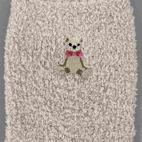 モール　刺繍付クルー丈　くま柄の4番目の写真